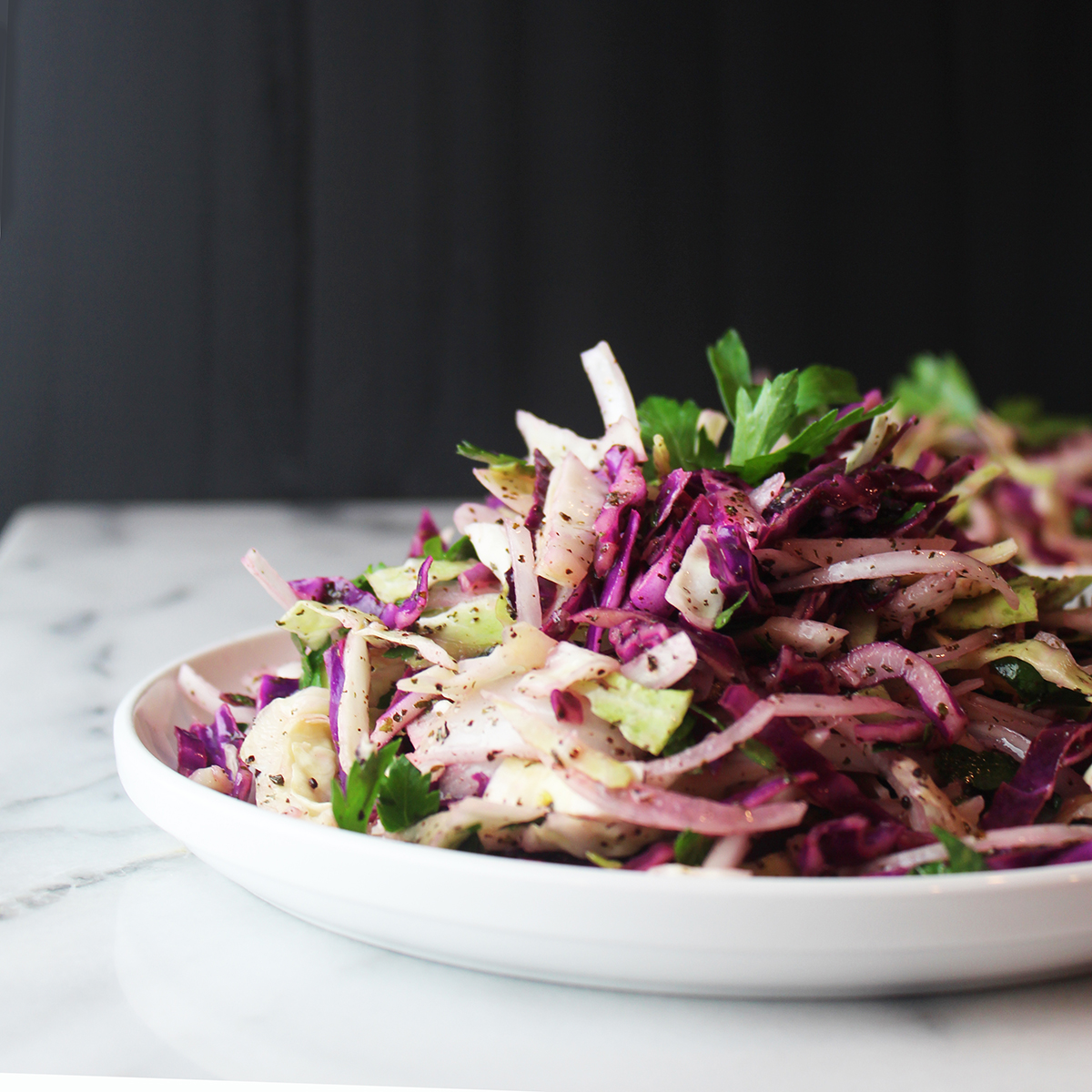 Easy Cabbage Salad with Garlic and Lemon - Maureen Abood